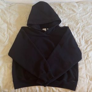 Aritzia perfect hoodie cozy fleece TNA in black